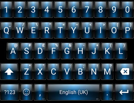 Emoji Keyboard Dusk Blue Theme android App screenshot 1