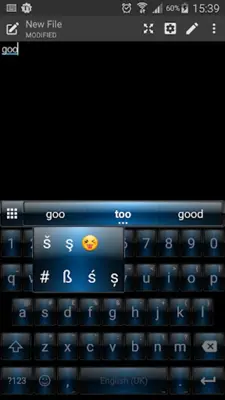 Emoji Keyboard Dusk Blue Theme android App screenshot 4